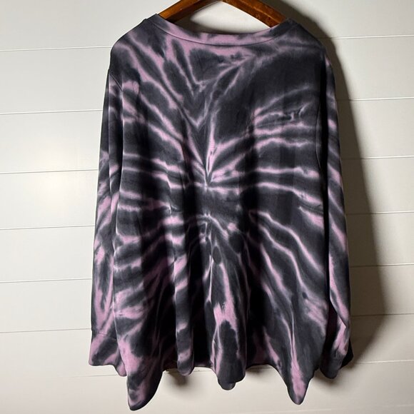 NWT Torrid Gray Purple Spiral Tie Dye Sweatshirt Size 5 (5X) - Picture 5 of 7